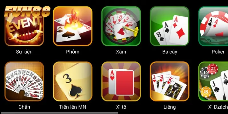 Game Bài FUN88 rất đa dạng Game Bài FUN88 rất đa dạng